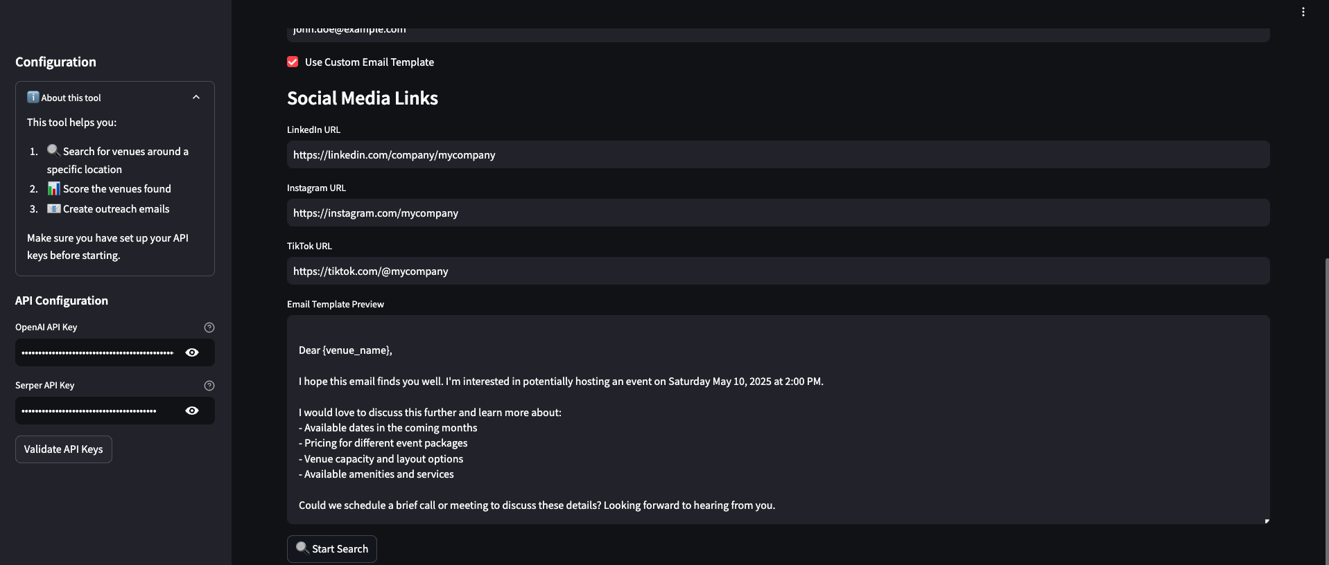Custom Email Template